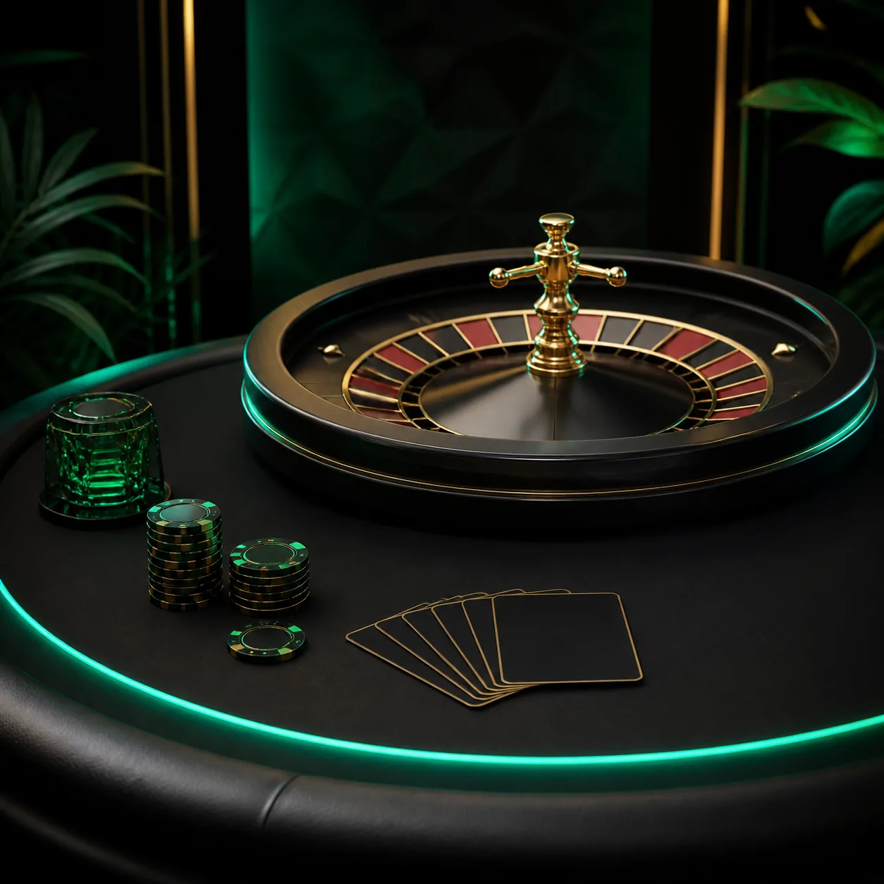 Ilustrasi live casino dan permainan meja