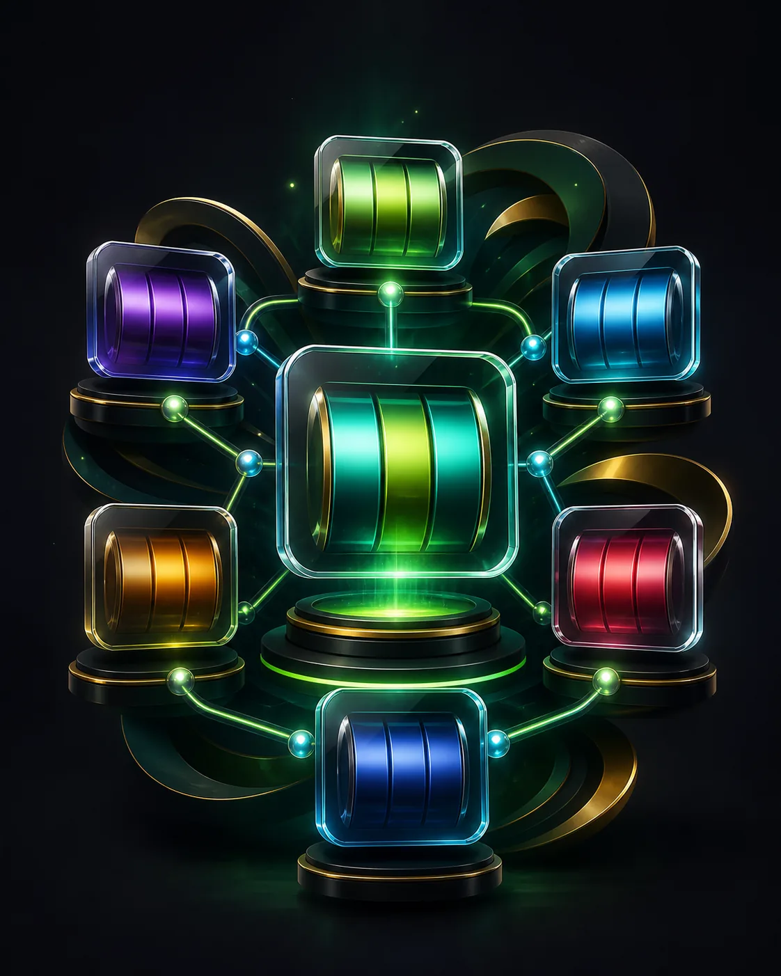 Ilustrasi jaringan provider permainan slot